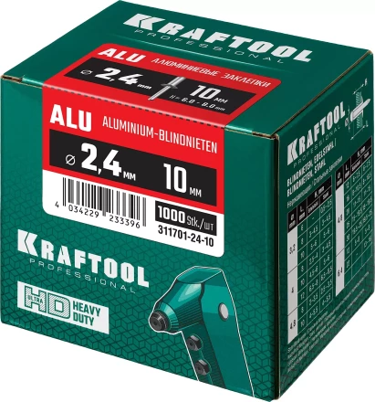 Заклепки алюминиевые KRAFTOOL 311701-24-10 купить в Урае