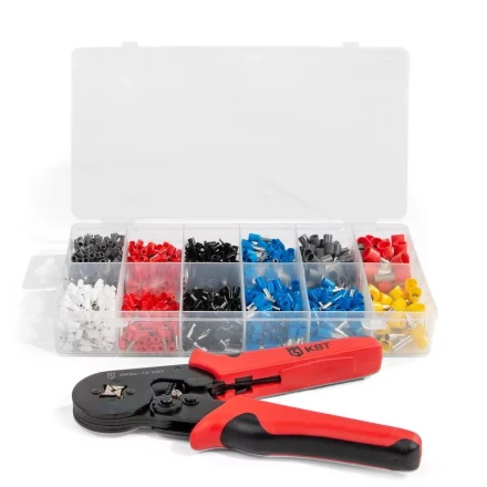 Набор втулочных наконечников с пресс-клещами НШВИ К-1200-1 (КВТ) купить в Урае