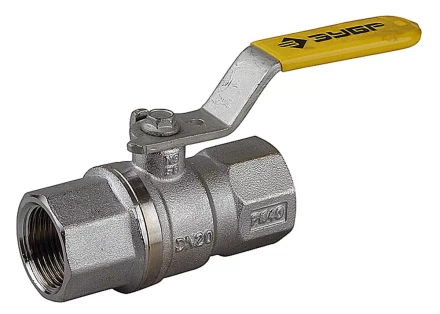 Кран шаровой ЗУБР полнопроход газовый &quot;мама-мама&quot;, ручка, хромиров латунь, 3/4&quot; 4-51720-C-3/4 купить в Урае