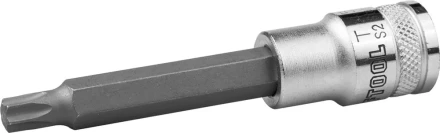 Торцовая бита-головка KRAFTOOL &quot;INDUSTRIE QUALITAT&quot;, удлиненная, материал S2, TORX, сатинированная, 1/2&quot;, Т50 27906-50_z01 купить в Урае