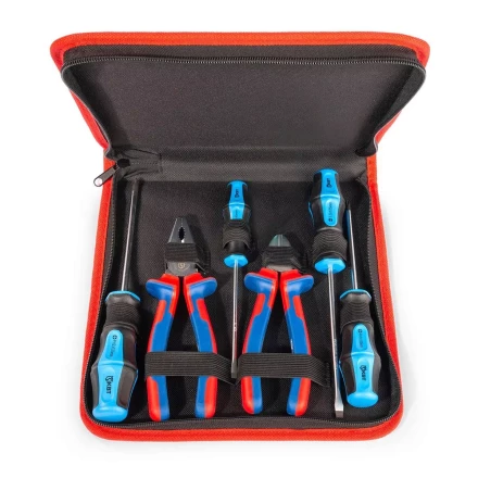 Набор слесарно-монтажного инструмента КВТ НИС-04, 6 предметов (92066) купить в Урае