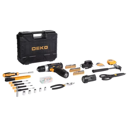 Дрель аккумуляторная DEKO GCD12DU3, 063-4133 + набор 104 инструмента купить в Урае