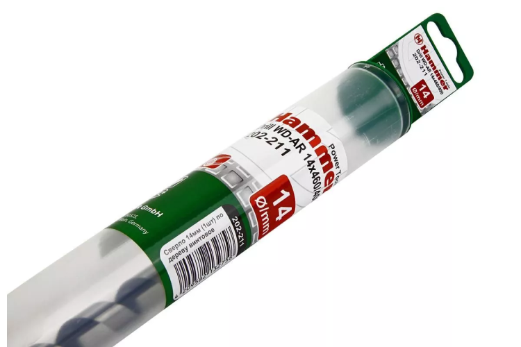 Сверло по дереву HAMMER Ф14х460мм (DR WD AR 14мм*460/370мм) купить в Урае