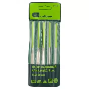 Набор надфилей алмазных 140х50х3 5 штук СИБРТЕХ 158307 купить в Урае