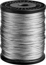 ЗУБР DIN 3055, свивка 6 х 7 + IWS, 1.5 мм, L 200 м, стальной трос, Профессионал (4-304110-15)