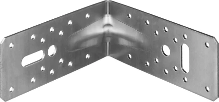 ЗУБР УКУ-2.5, 65 x 145 x 145 x 2.5 мм, цинк, усиленный крепежный уголок (31011-145) купить в Урае