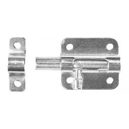 Задвижка накладная для окон и мебели "ШП-10 БЦ", цвет белый/цинк, 30мм 37741-30