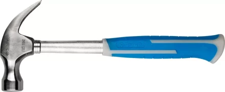 Молоток-гвоздодер ЗУБР цельнометаллический, с двухкомпонентной пластиковой рукояткой, 560г 20250-560_z01 купить в Урае