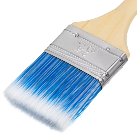 Кисть плоская &quot;Евро&quot; 2.5&quot;, искусственная щетина, деревянная ручка MTX 83072 купить в Урае