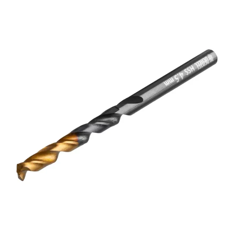 Сверло по металлу, 4,5 мм, HSS-Tin, Golden Tip, 10 шт. Denzel 717211 купить в Урае