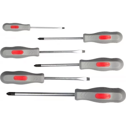 Набор ЗУБР &quot;МАСТЕР&quot;: Отвертки, Cr-v, эргономичная двухкомпонентная рукоятка, 6шт 25065-H6_z02 купить в Урае