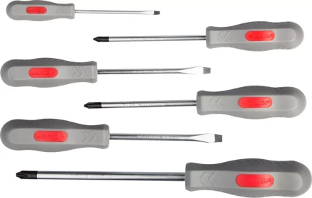 Набор ЗУБР &quot;МАСТЕР&quot;: Отвертки, Cr-v, эргономичная двухкомпонентная рукоятка, 6шт 25065-H6_z02 купить в Урае