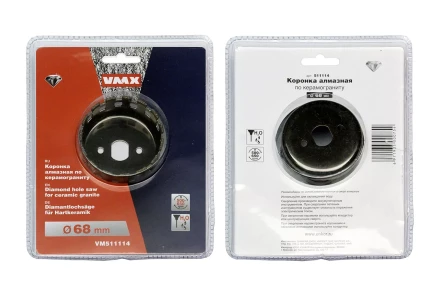 Коронка алмазная по керамограниту ф 68 мм мокр. рез VMX 511114 купить в Урае