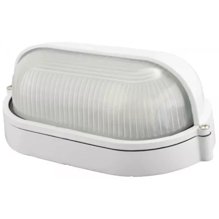 Светильник уличный СВЕТОЗАР влагозащищенный с верхним защитным кожухом, овал, цвет белый, 60Вт SV-57211-W купить в Урае