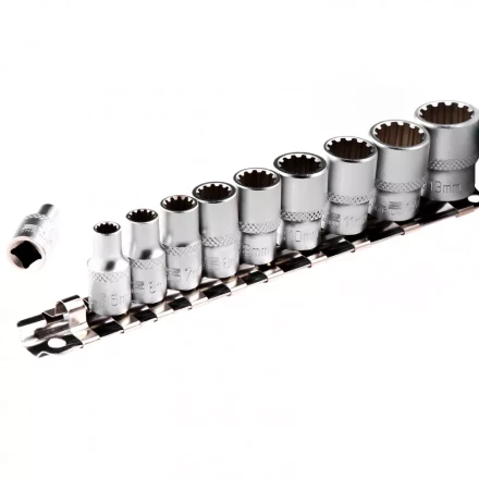 Набор универсальных торцевых головок 1/4 SpLine CrV 10 шт 4-13 мм Stels 13643 купить в Урае