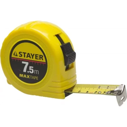 Рулетка STAYER &quot;МASTER&quot; &quot;MaxTape&quot;, пластиковый корпус, 7м/25мм 34014-07-25 купить в Урае