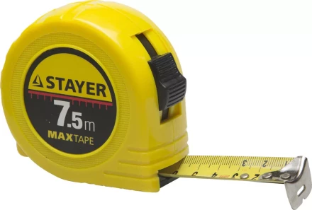 Рулетка STAYER &quot;МASTER&quot; &quot;MaxTape&quot;, пластиковый корпус, 7м/25мм 34014-07-25 купить в Урае