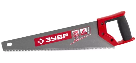 Ножовка по дереву (пила) ЗУБР МОЛНИЯ-5 400 мм, 5 TPI, прямой крупный зуб, быстрый рез поперек волокон, для крупных и средних заготовок 15075-40_z01 купить в Урае