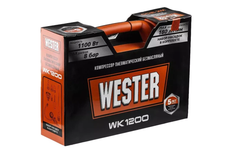 Безмаслянный компрессор WESTER WK1200 купить в Урае