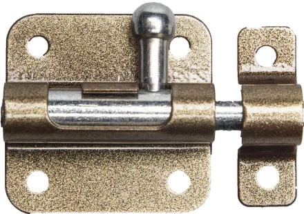 Задвижка накладная для окон и мебели &quot;ШП-10 КМЦ&quot;, цвет коричневый металлик/цинк, 30мм 37743-30 купить в Урае