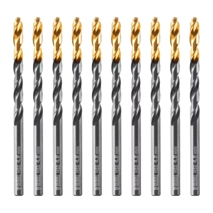 Сверло по металлу, 4,8 мм, HSS-Tin, Golden Tip, 10 шт. Denzel 717212 купить в Урае