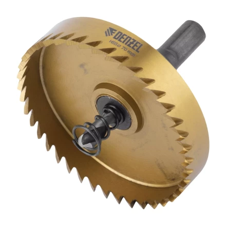 Коронка по металлу HSS, 70 мм, нитридтитановое покрытие Denzel 724123 купить в Урае