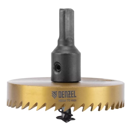 Коронка по металлу HSS, 70 мм, нитридтитановое покрытие Denzel 724123 купить в Урае