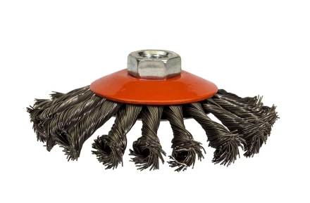 Щетка для УШМ М14/115 мм выгнутая сталь витая VMX 511727 купить в Урае