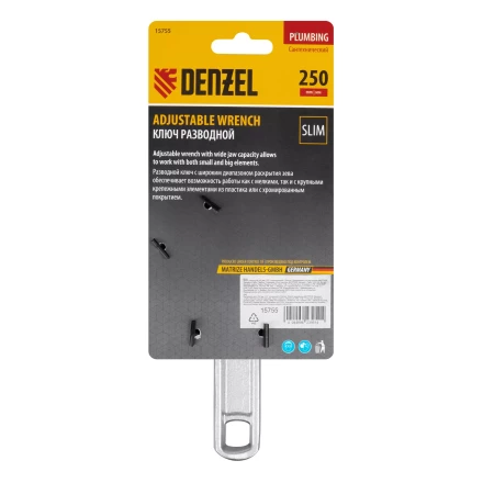 Ключ разводной Denzel 205 мм, алюминиевый 15755 купить в Урае