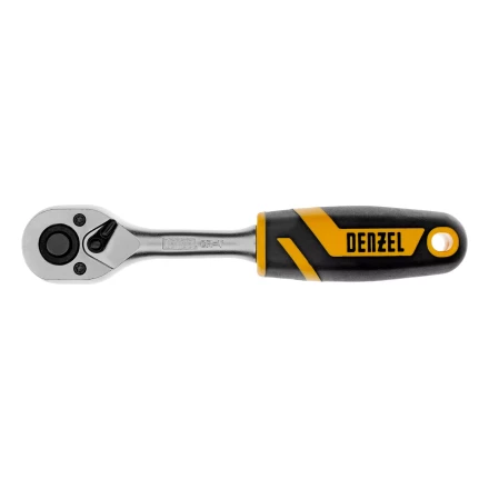 Ключ-трещотка 1/4&quot;  Denzel 14031, 90 зубьев, с быстрым сбросом, CrV купить в Урае