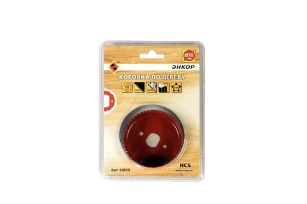 Коронка по дереву 70 мм Энкор 24619 купить в Урае