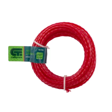 Леска для триммера квадратная витая, 3,0 мм х 10 м, Россия Сибртех 961775 купить в Урае