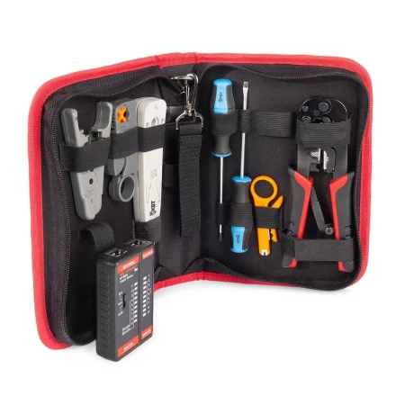 Набор КВТ LAN-8 для работ с сетевым кабелем (90348) купить в Урае