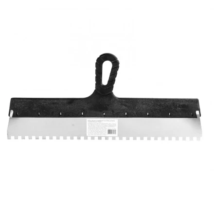 Шпатель из нержавеющей стали 450 мм зуб 8 х 8 мм пластмассовая ручка 85146 купить в Урае