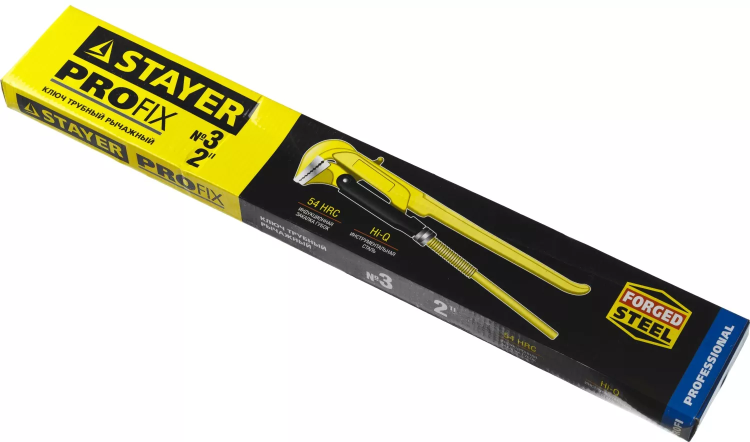 Ключ трубный STAYER "PROFI" рычажный, кованый, прямые губки, № 3, 2" 27311-3 купить в Урае
