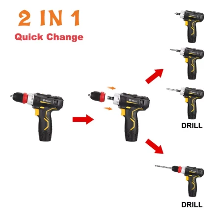 Дрель аккумуляторная DEKO GCD12DU3, 063-4114, со съемным патроном купить в Урае