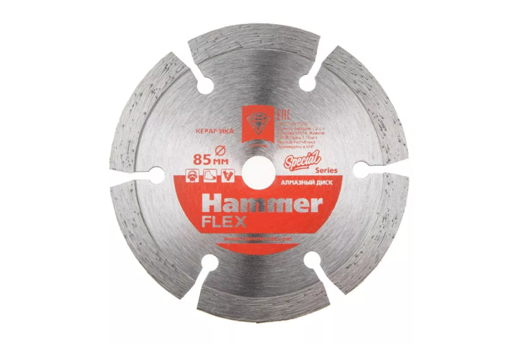 Круг алмазный HAMMER 206-236  Ф10х85мм сегментый по кирпичу купить в Урае