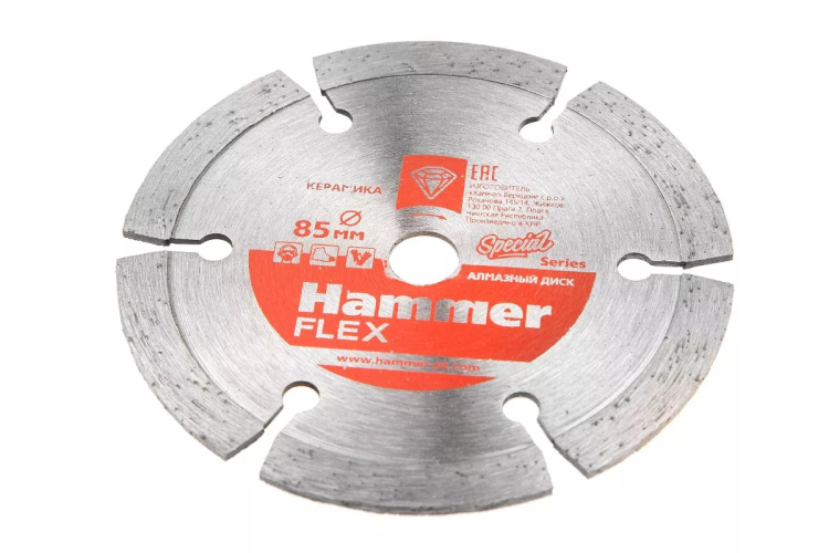 Круг алмазный HAMMER 206-236  Ф10х85мм сегментый по кирпичу купить в Урае