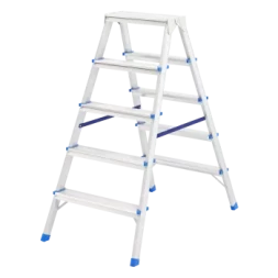 Стремянка двусторонняя 5 ступеней , алюминиевая Сибртех Россия 97925