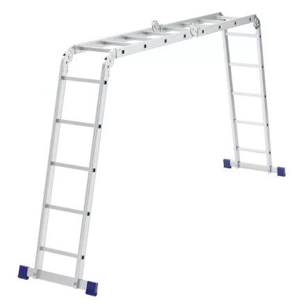 Лестница шарнирная алюминиевая 2х4 ступени + 2х5 ступеней Сибртех 97884 купить в Урае