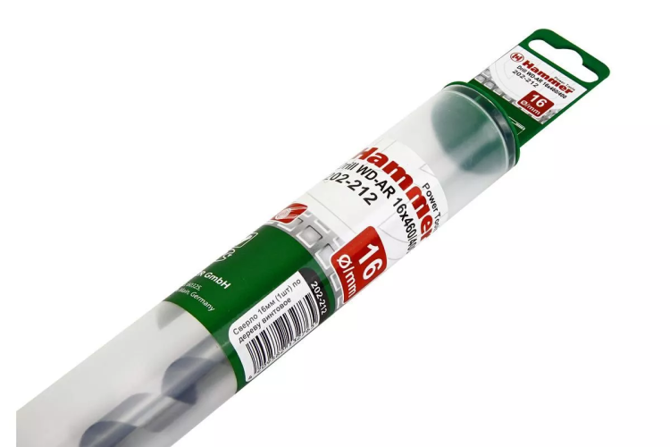 Сверло по дереву HAMMER Ф16х460мм (DR WD AR 16мм*460/370мм) купить в Урае
