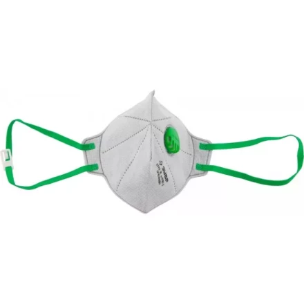 Полумаска фильтрующая ЗУБР &quot;МАСТЕР&quot; плоская, с клапаном, многослойная, угольный фильтр, класс защиты FFP2 11167-2 купить в Урае