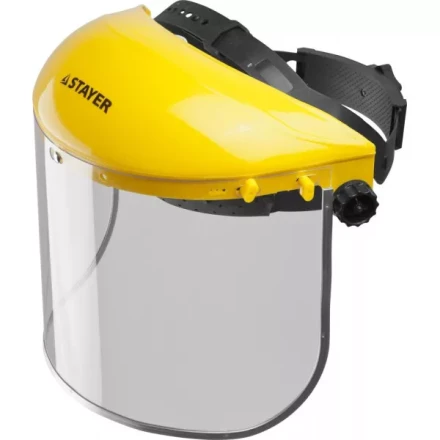 Щиток лицевой защитный STAYER &quot;MASTER&quot; пластиковое оголовье, разборная конструкция, визор из поликарбоната 400х200мм 11081 купить в Урае