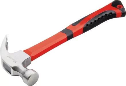 Молоток-гвоздодер 450 г боек 27 мм фибергласовая обрезиненная рукоятка MATRIX 10450 купить в Урае