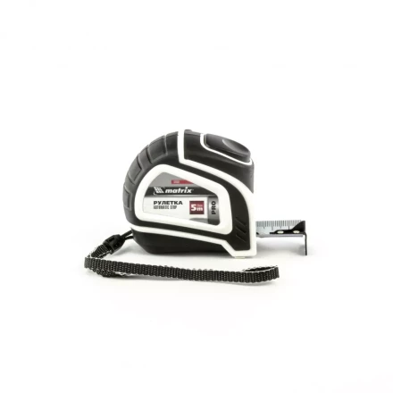 Рулетка Autostop 5 м х 25 мм двухкомпонентный корпус автоматическая фиксация MATRIX 32552 купить в Урае