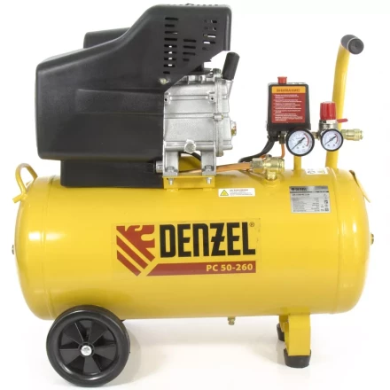 Компрессор масляный поршневой прямой привод DENZEL PC 50-260 58073 купить в Урае