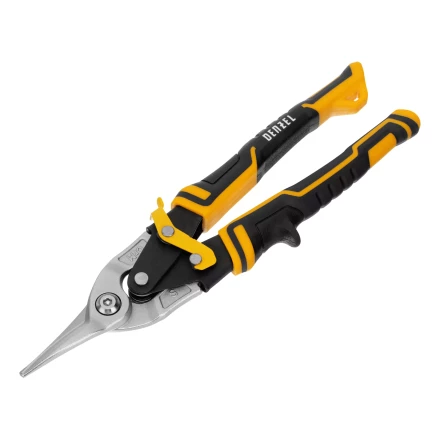 Ножницы по металлу Denzel 78370, 270 мм, прямой рез, сталь-CrMo, трехкомпонентные рукоятки купить в Урае