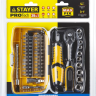 Набор STAYER "PROFESSIONAL": Биты и торцовые головки с трещеткой и воротком, 39 предметов 25135-H39 купить в Урае