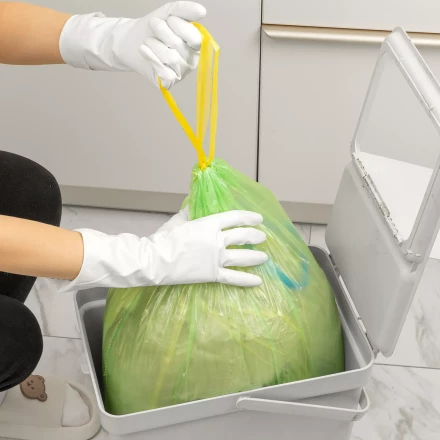 Пакеты для мусора с завязками 35 л x 15 шт., зеленые, Home Palisad 927175 купить в Урае