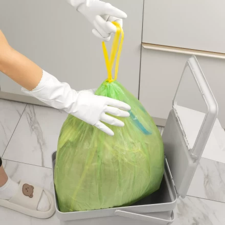 Пакеты для мусора с завязками 35 л x 15 шт., зеленые, Home Palisad 927175 купить в Урае